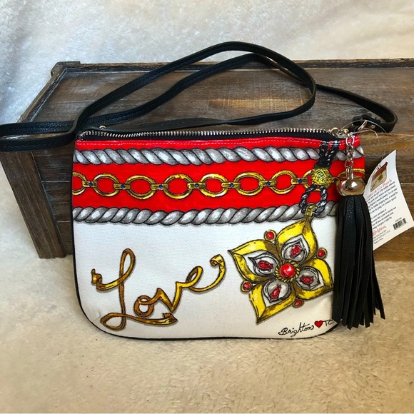 NEW Brighton Love Glitter & Glow Pouch Canvas printed Cross Body  Bag - Picture 3 of 16